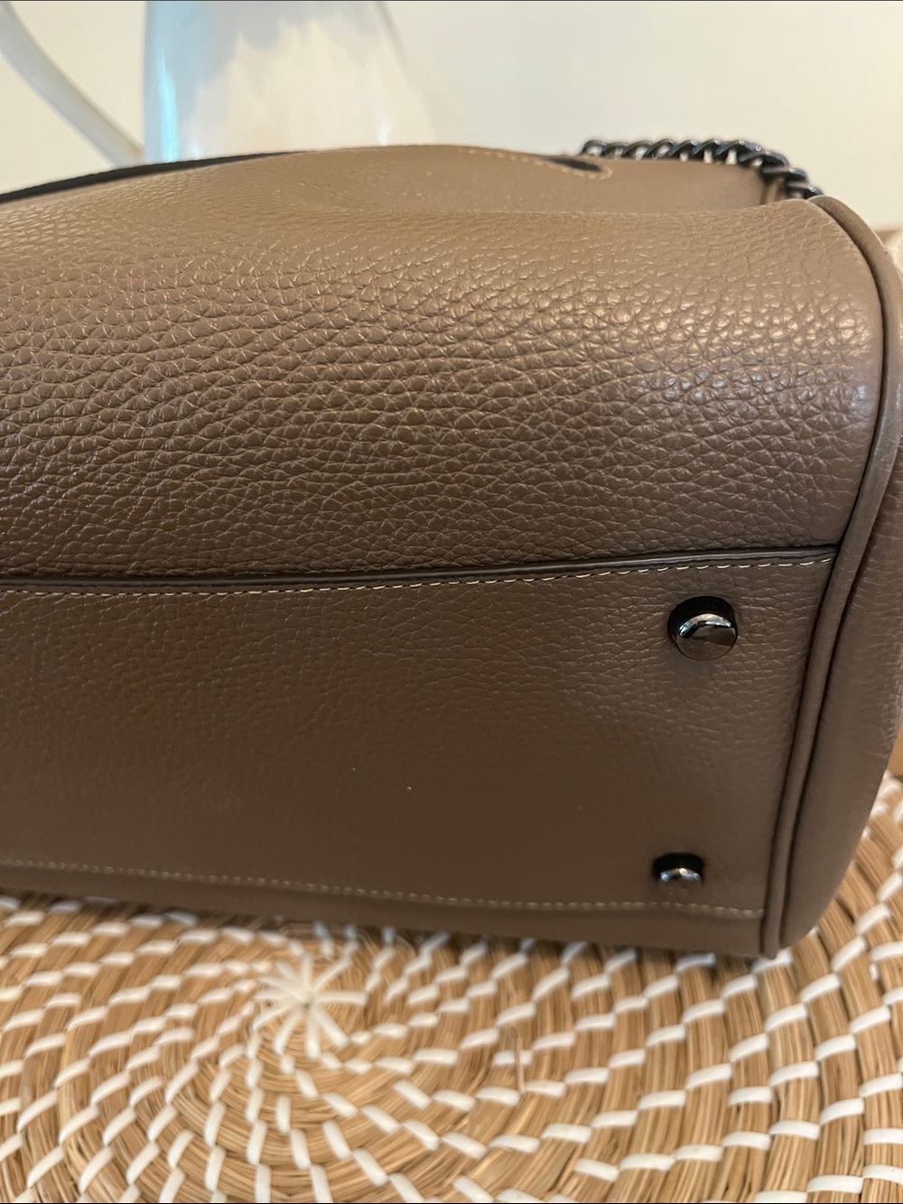 Coach Brown Pebbled Leather Satchel - Picture 11 of 16